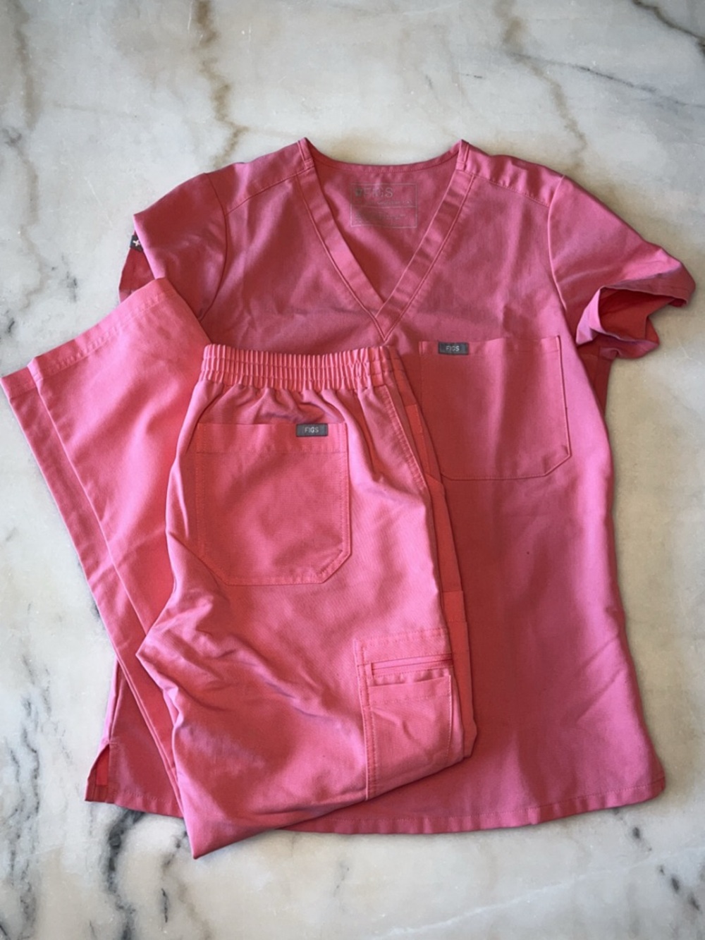 FIGS Raspberry Pink Scrub Set